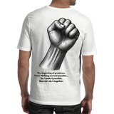 MmushoMothata (with a back fist) - Men's T-shirts (MmushoMothata Online Store) F&B