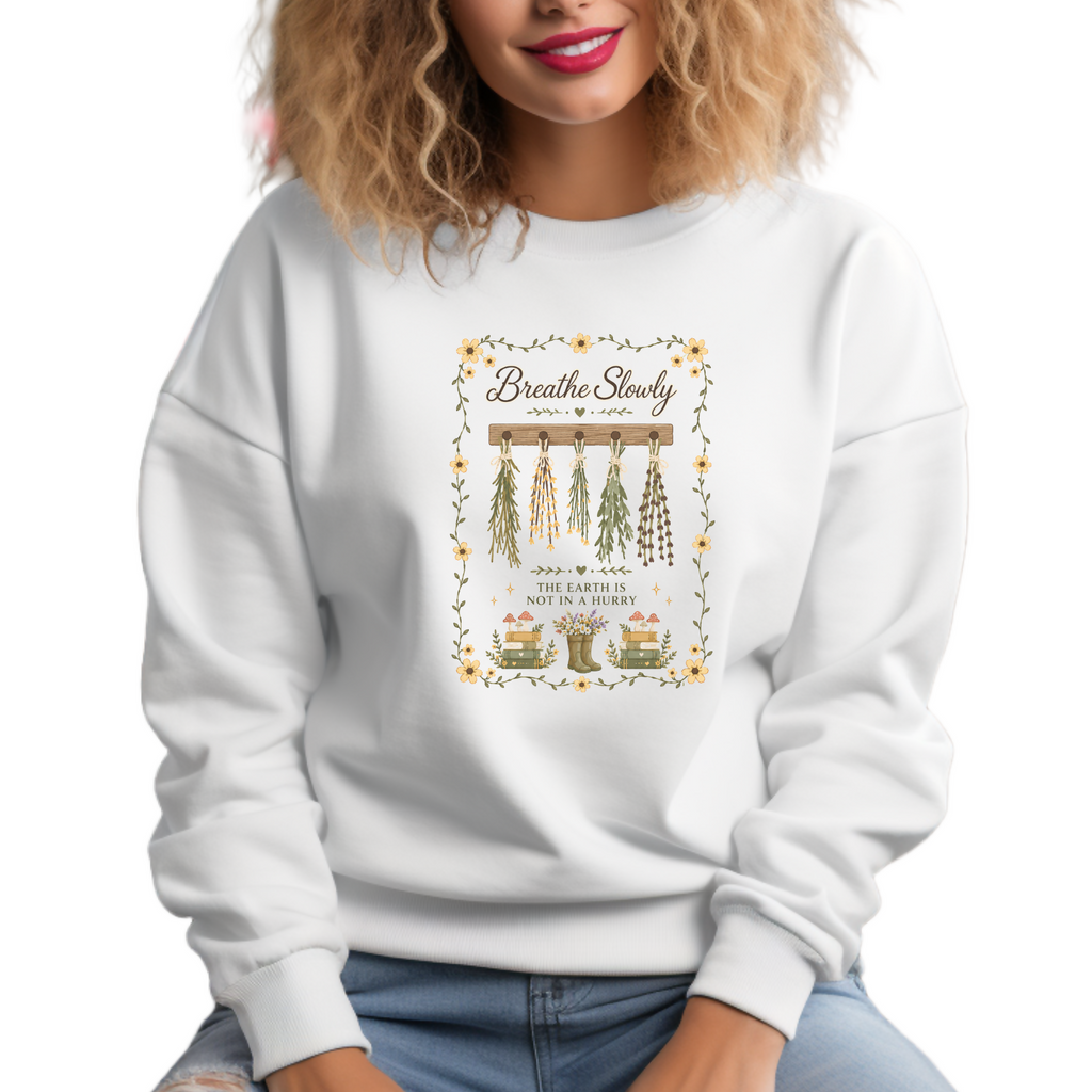 Breathe Slowly- Unisex Sweatshirt- (MidNiteFB)