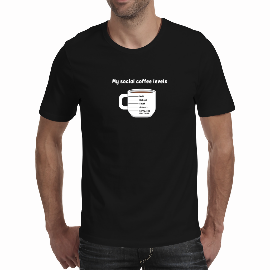My Coffee Levels (Light) - Unisex T-Shirt (NovelThredds)