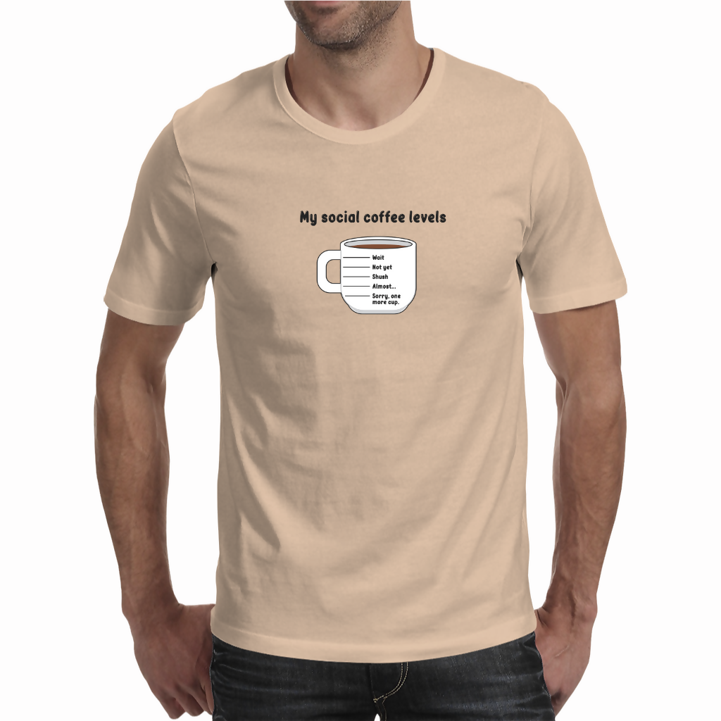 My Coffee Levels (Dark) - Unisex T-Shirt (NovelThredds)
