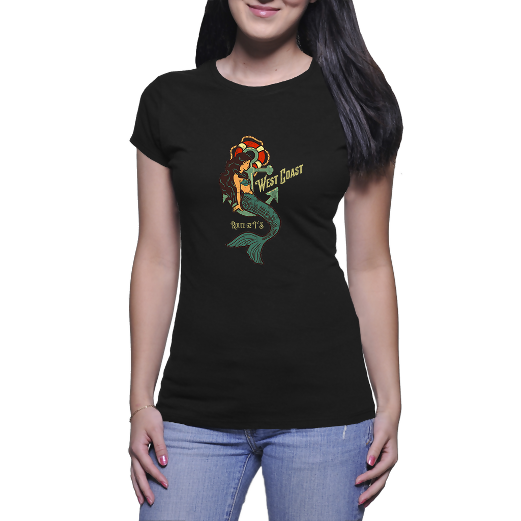 Mermaid - West Coast - Ladie's T - Shirt ( Route 62 T ' S )