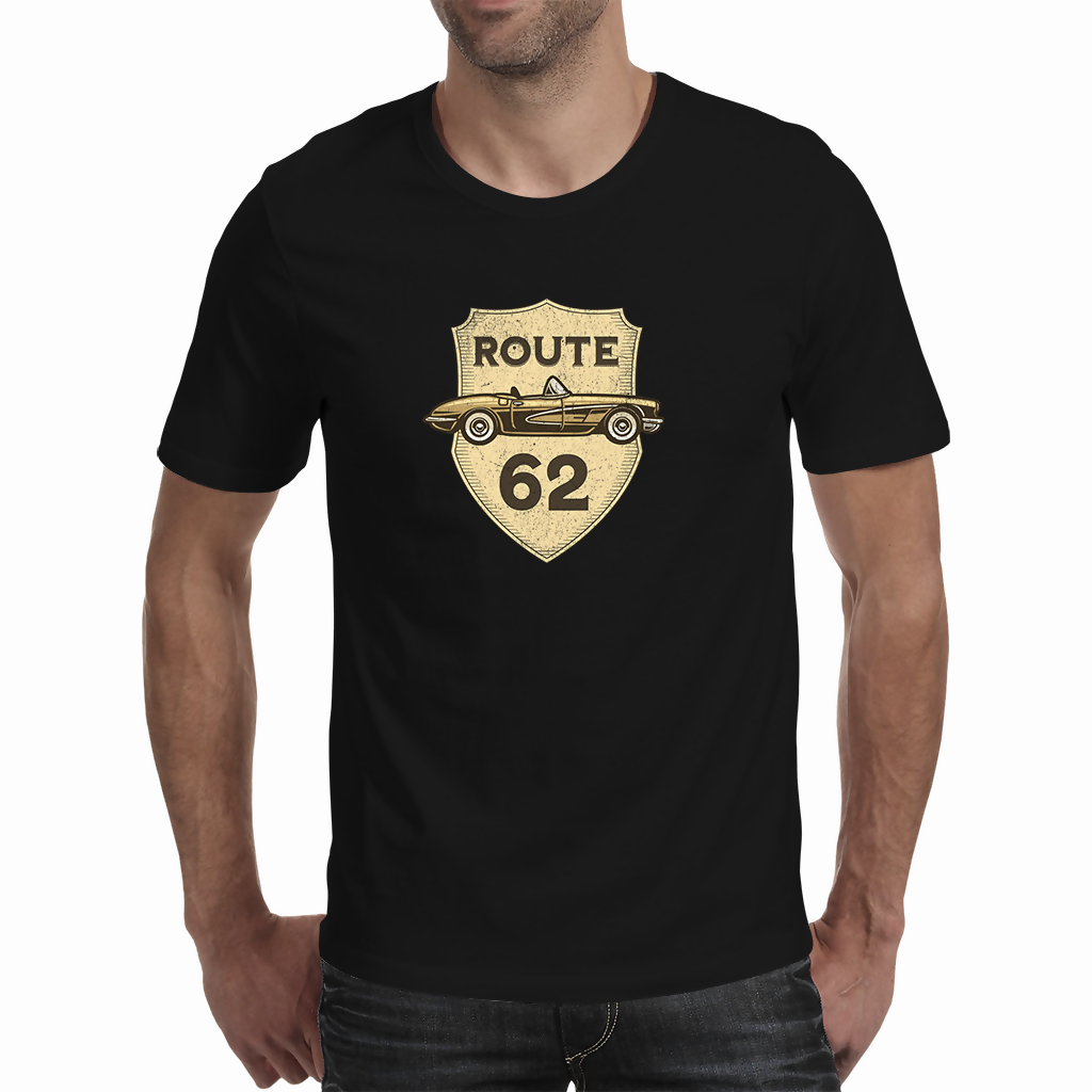 Route 62 - Vintage Sports Car - Men's T - Shirt ( Route 62 T ' S )