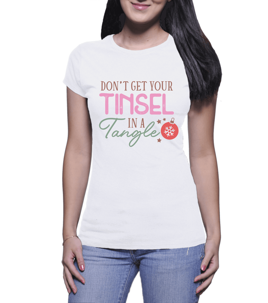 Merry Christmas T-shirts | Tinsel Tangle (Ladies)