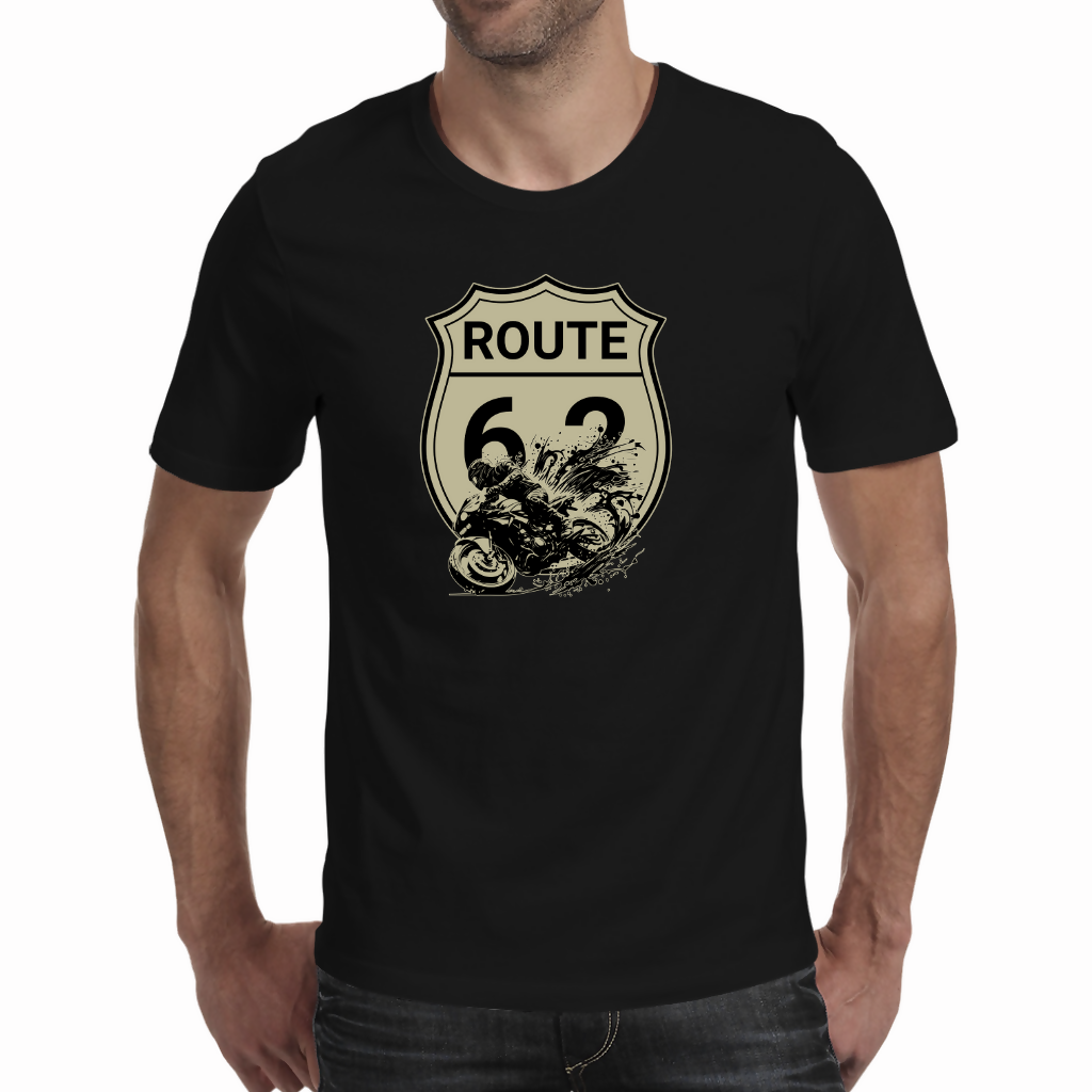 Route 62 - Biker 1 - Men's T - Shirt ( Route 62 T'S )
