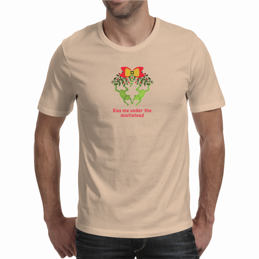 Kiss me under the mistletoad (Christmas) - Unisex T-shirt (NovelThredds)