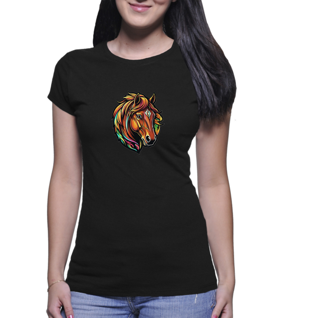 Horse Powe 1 - Ladies T-Shirt (ArtzyAi)
