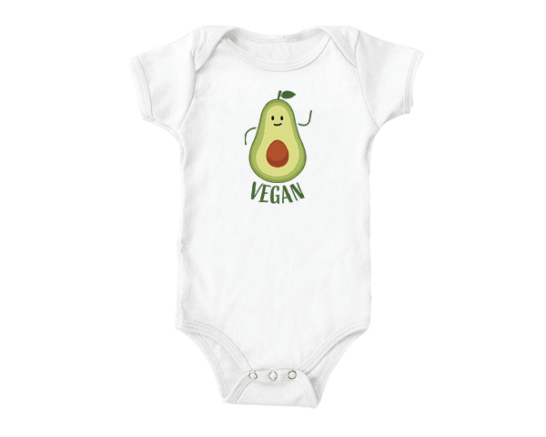 Vegan Avocado Happiness (baby onesies)