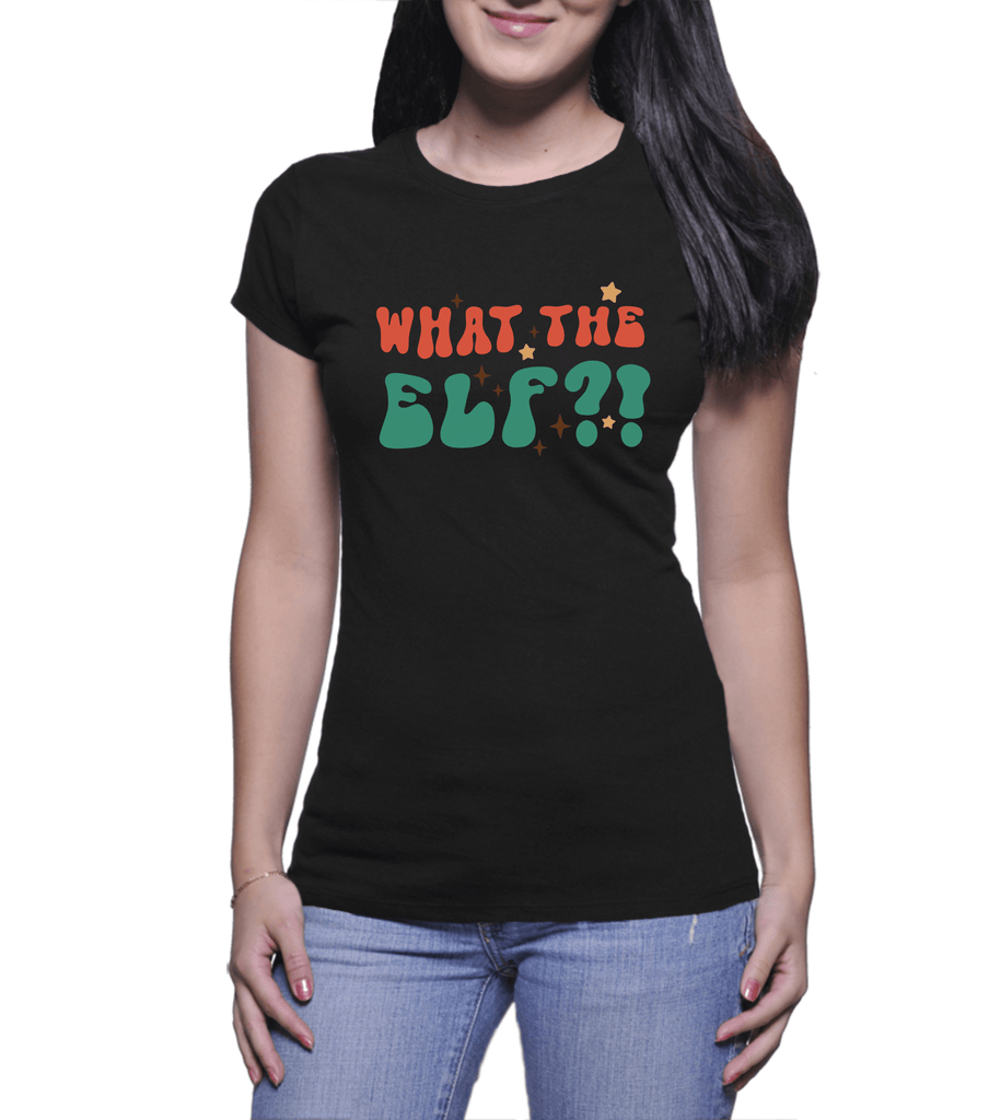Funny Christmas T-shirts | What The Elf? (Ladies)