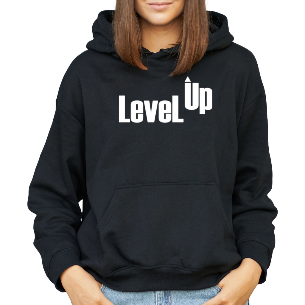 LeveL Up-Unisex Hoodie Black(Moretega)