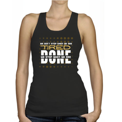 Tired not done - Women's racerback shirt (Cici.N)