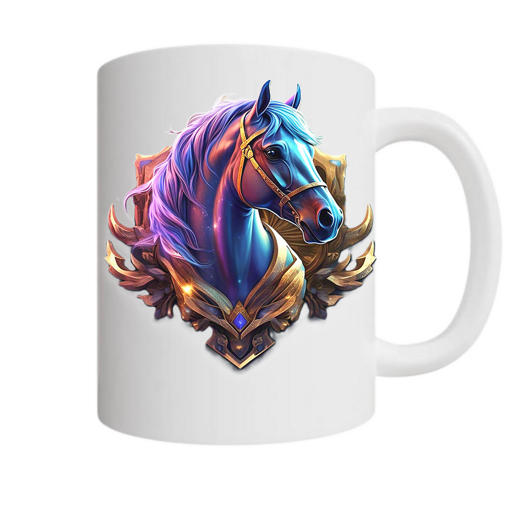 Graceful Gallop 27 - Ceramic Mug (ArtzyAi)