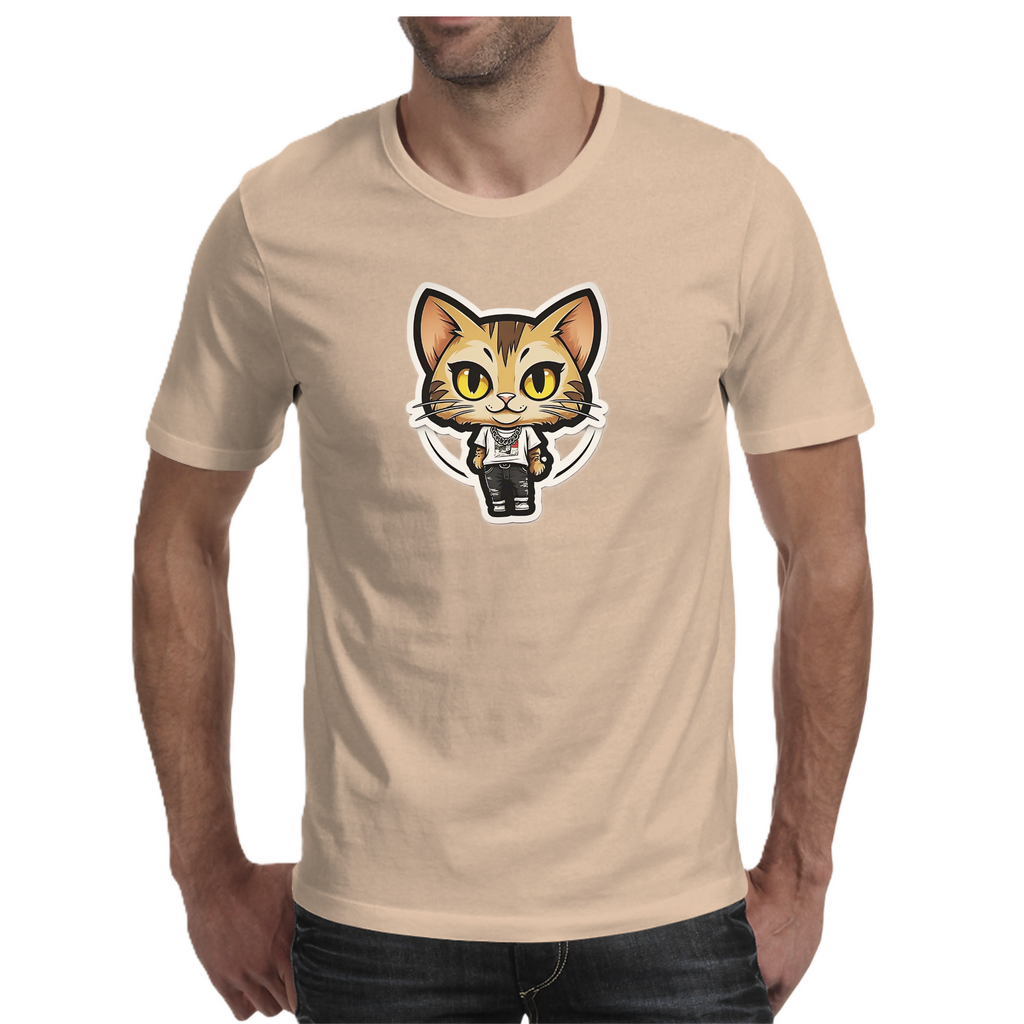 Cool Cat 27 - Men's T-shirt (ArtzyAi)