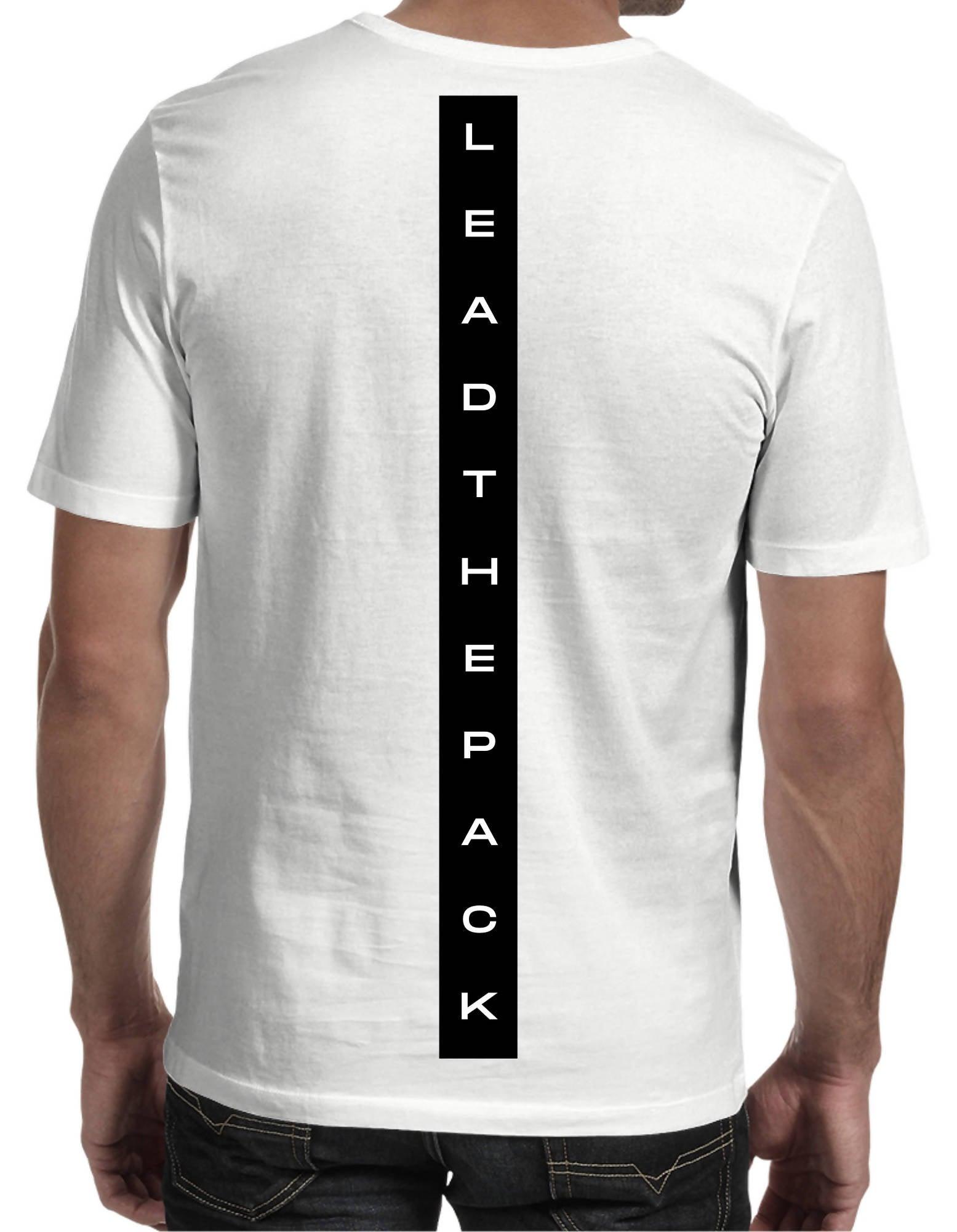 LTP White Shirt - A3 Back with Logo (small A4) on left chest front -Men's T-Shirt (Huzki Apparel)