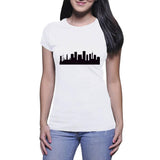 Johannesburg Silhouette - White Lady's T-Shirt (Sparkles)