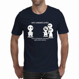 He's unemployed - dark colors - Men's T-shirts (Random'ish Visual Designs)