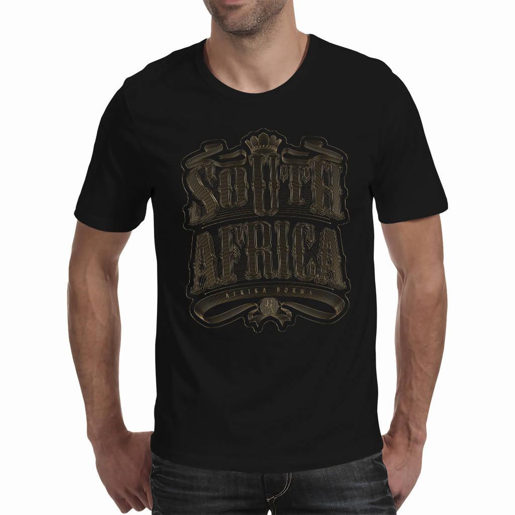 3D Gold South Africa Vintage Artwork A4 - Men's T-shirt (PAGAwear)