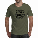 God Answers Prayers-Men's T-shirt color (Sparkles)