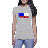 Funny usa alien flag design - Women's T-shirt