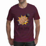 Real cars don't shift themselves - Men's T-shirts (Dry Sump)
