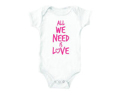 All We Need Is Love (baby onesies)