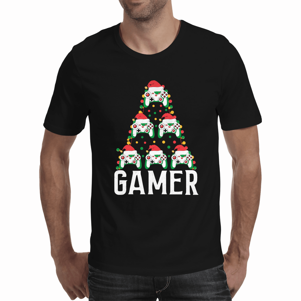 Gamer Christmas Tree - Men's T-Shirts (Shirt Shack)