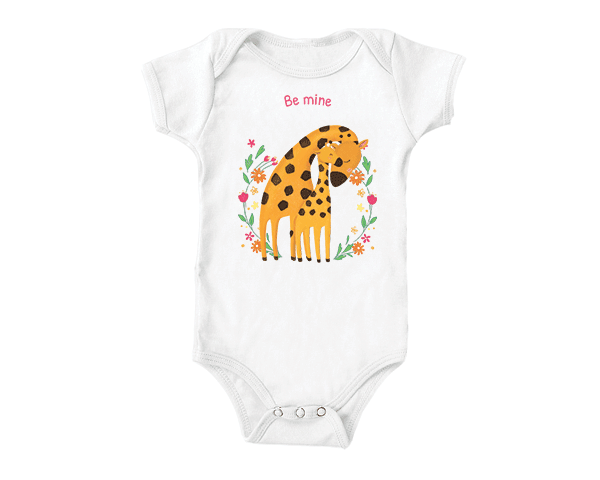 Giraffe Be Mine (baby onesies)
