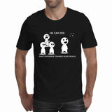 He sees - dark colors - Men's T-shirts (Random'ish Visual Designs)
