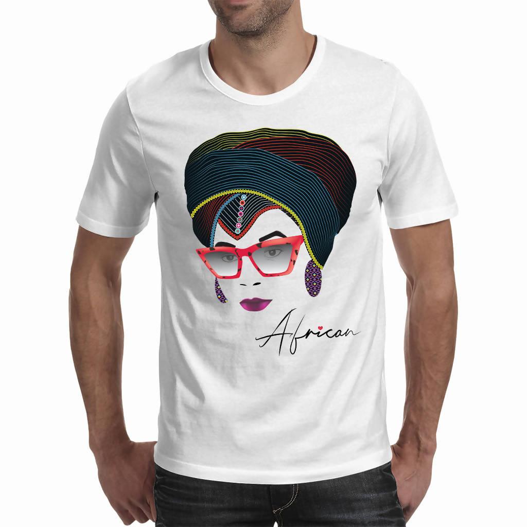 AfroQueen UmAfrika African A3 - Unisex Men's T-shirt (PAGAwear)