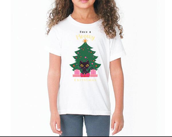 Funny Christmas Tees | Have a Meowy Christmas Tree (Kids)