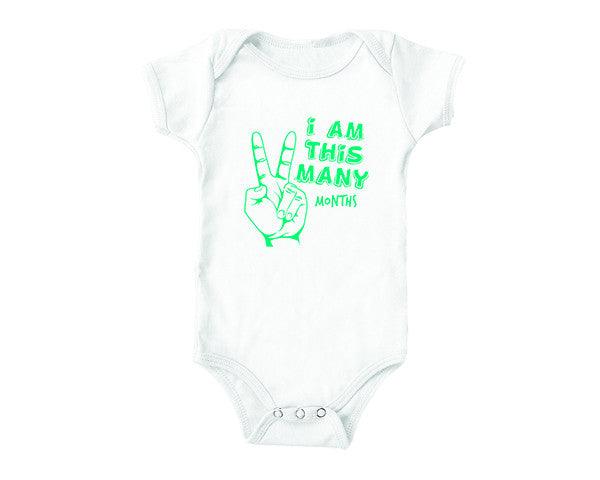 I am this Many Months (baby onesies)