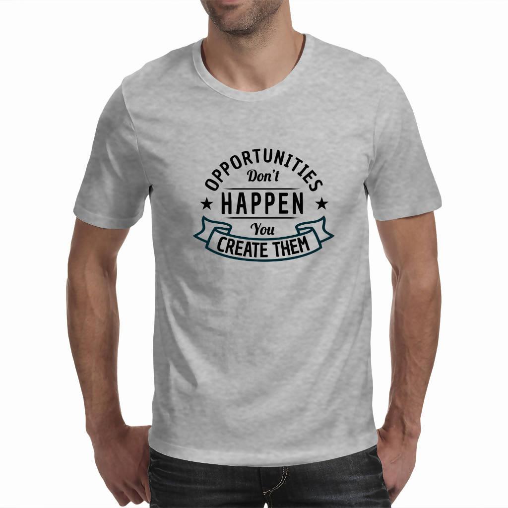 Create Opportunities - White Men's T-Shirt (Sparkles)