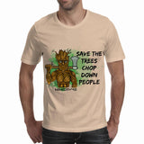 EDGY SAVE THE TREES - Men's T-shirt (Mimicry 42)