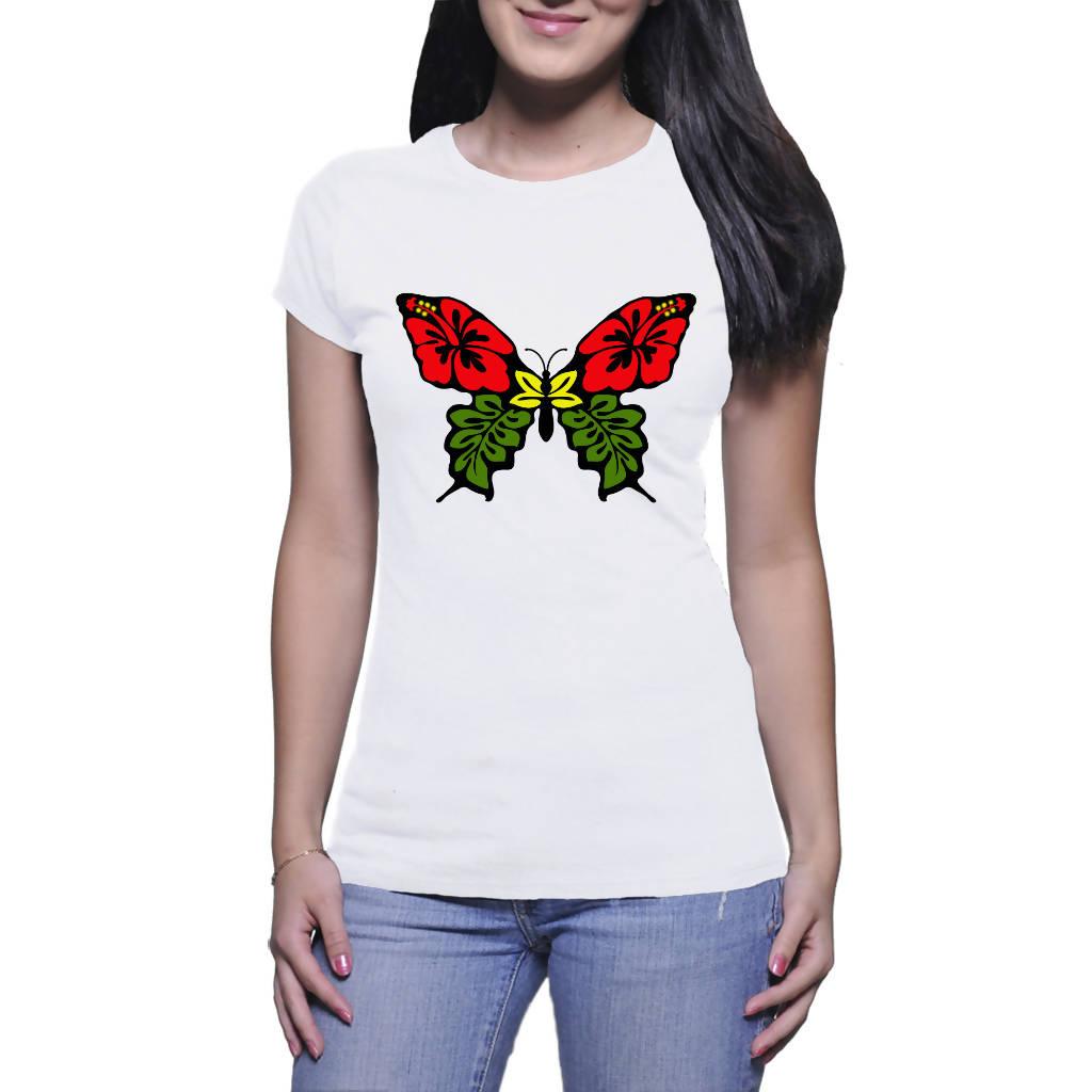 Butterfly Hibiscus flower - Lady's T-Shirt (Sparkles)