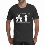 He sees - dark colors - Men's T-shirts (Random'ish Visual Designs)