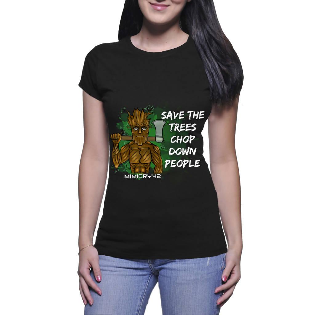 EDGY SAVE THE TREES - Ladies T-shirt (Mimicry 42)