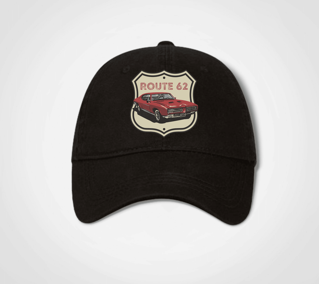 R 62 Muscle Car - Cotton Chino 6 Panel Cap. ( Route 62 T'S )