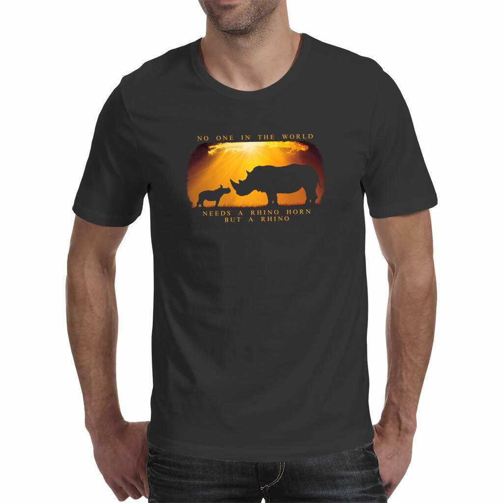 Rhino Horn Quote - Mens T Shirt (Wild Heart Wildlife Foundation)