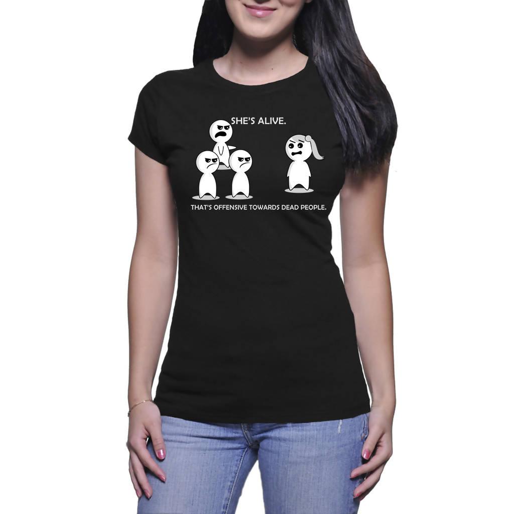 She's alive - dark colors - Women's T-shirts (Random’ish Visual Designs)