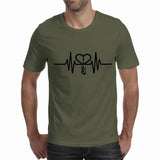 Guitar Heartbeat - Men's T-Shirt (Sparkles)
