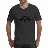 Guitar Heartbeat - Men's T-Shirt (Sparkles)