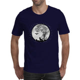 Wolf, Raven and Moon - Men’s T-shirt (Everbloom)