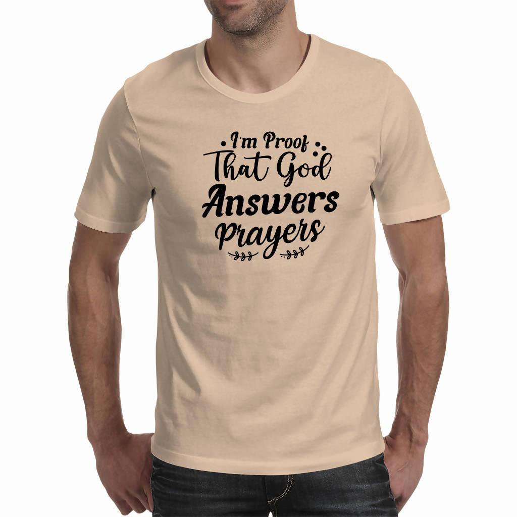 God Answers Prayers-Men's T-shirt color (Sparkles)