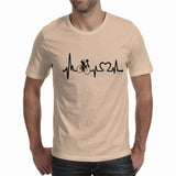 Biker Heartbeat Men's T-Shirt (Sparkles)