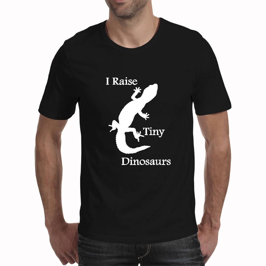 I Raise Tiny Dinosuars Unisex White - Men's Shirt (Gorgo Gecko Wear)