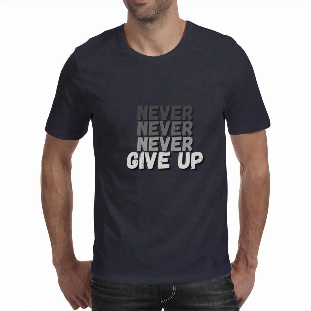 Never Never Give up - Men's T-Shirt (Sparkles)