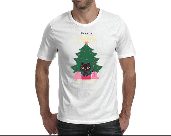 Funny Christmas Tees | Have a Meowy Christmas Tree (Men)