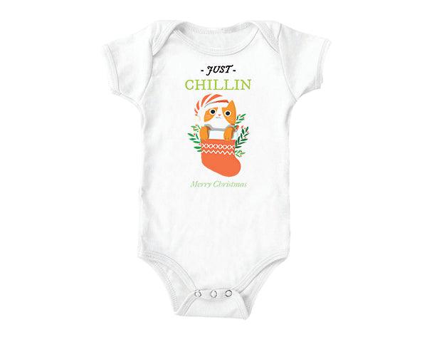 Funny Christmas Onesie | Just Chillin (baby onesies)