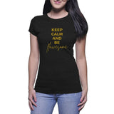 Keep Calm and Be Flawesome - Ladies Crew T-Shirt (abigailk.com)