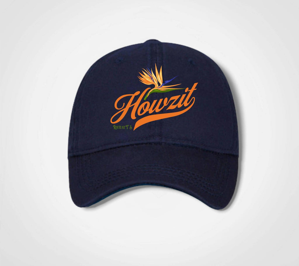 Howzit - Strelitzia - Cotton Chino 6 Panel Cap ( Route 62 T'S )