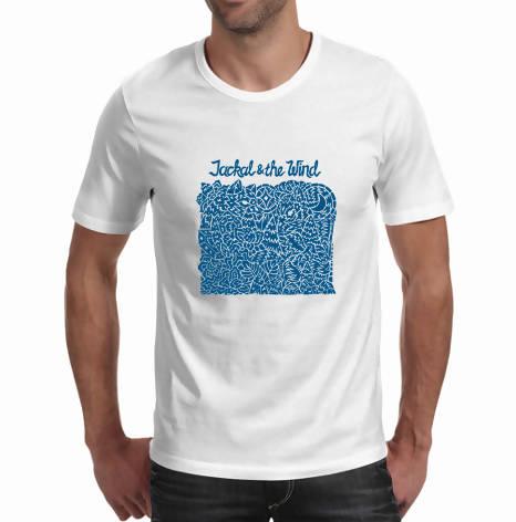 Blue Jackal - Mens T-Shirt (Jackal and the Wind)